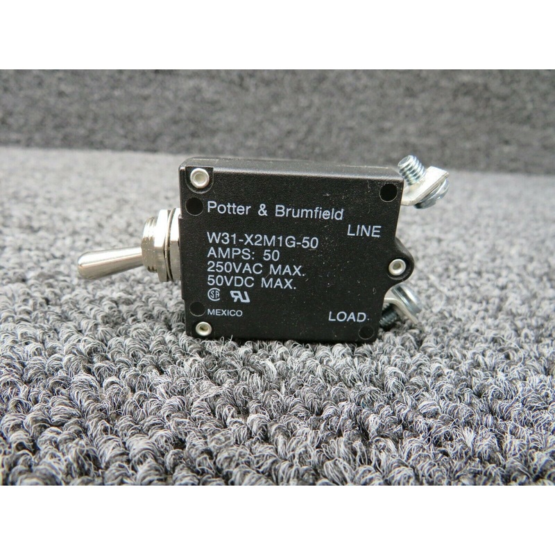 W31-X2M1G-50 Potter & Brumfield 50amp Circuit Breaker (NEW OLD STOCK) (SA)