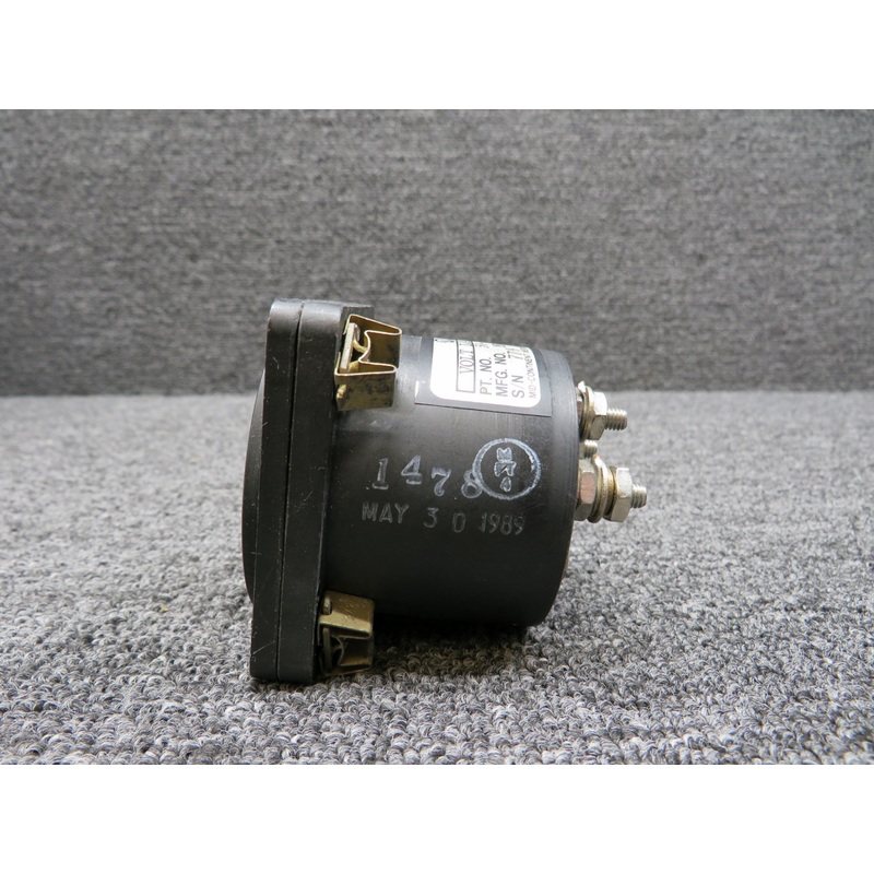 MD-107 (Alt: 50-380067) Mid-Continent Volt Load Indicator (Missing Knob Cover)