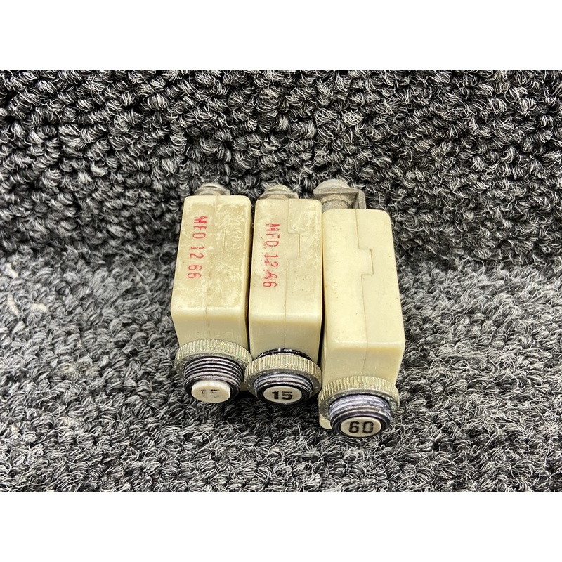 S-1360 Mechanical Products Push to Reset Circuit Breaker Set (Amps: 15, 60)