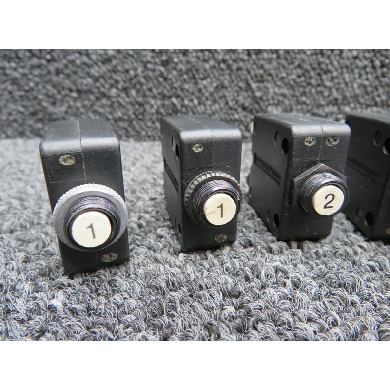 W58-XC4C12A Potter and Brumfield Push Circuit Breakers Set of 10