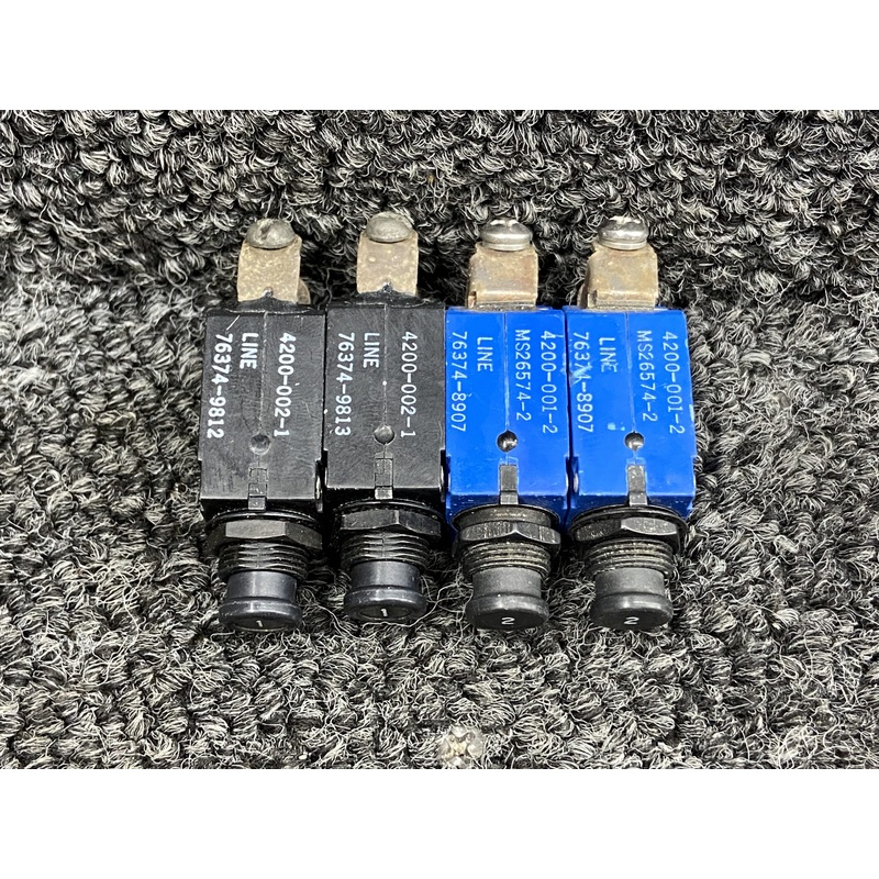 4200-002-1, 4200-001-2 Mechanical Push to Reset Circuit Breaker Set (Amps: 1, 2)