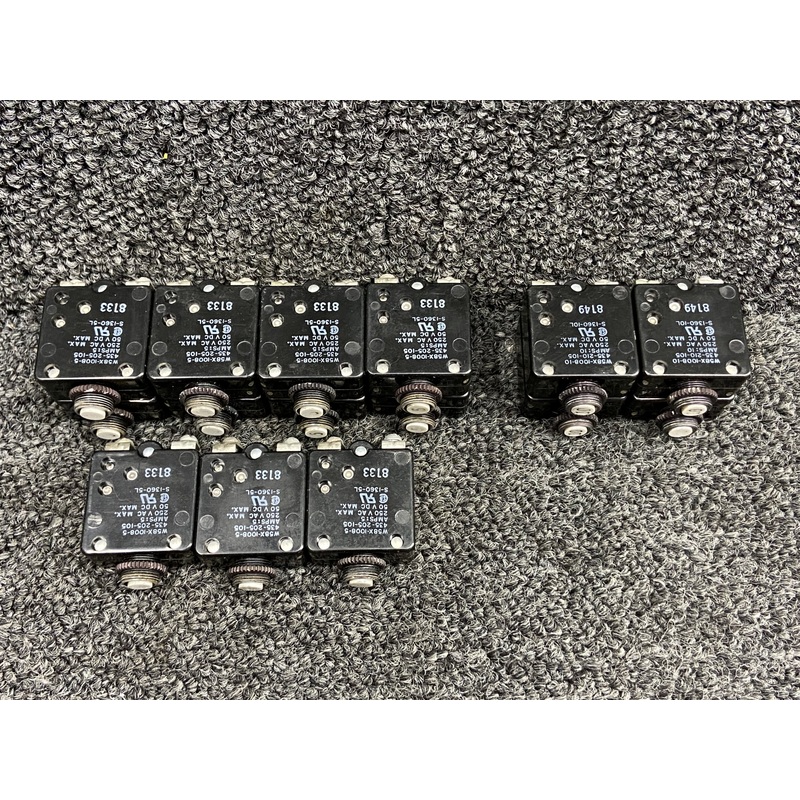 W58X-1008-5, W58X-1008-10 Potter Push to Reset Circuit Breaker Set (5, 10A)