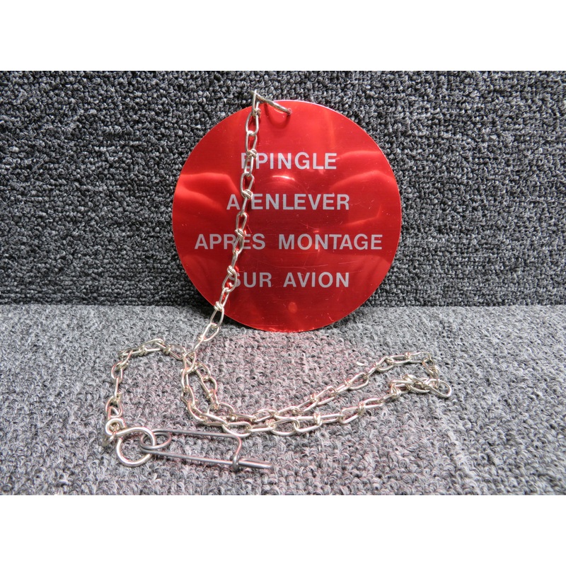 MY20773-69 Falcon Jet Safety Pin with Red Placard
