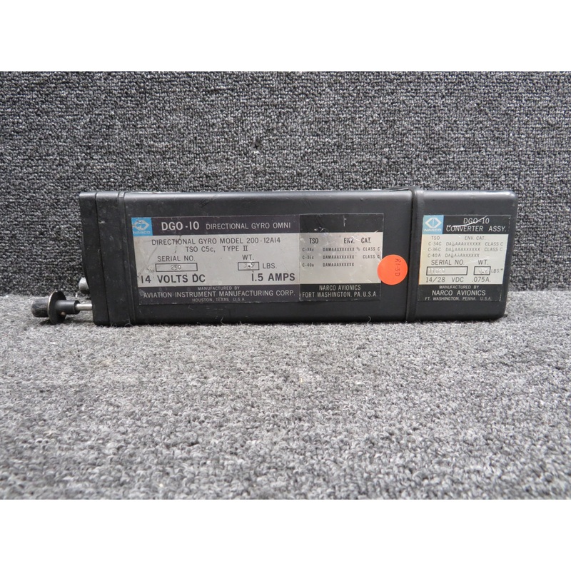 200-12A14 Aviation DGO-10 Directional Gyro Indicator w Converter Assembly