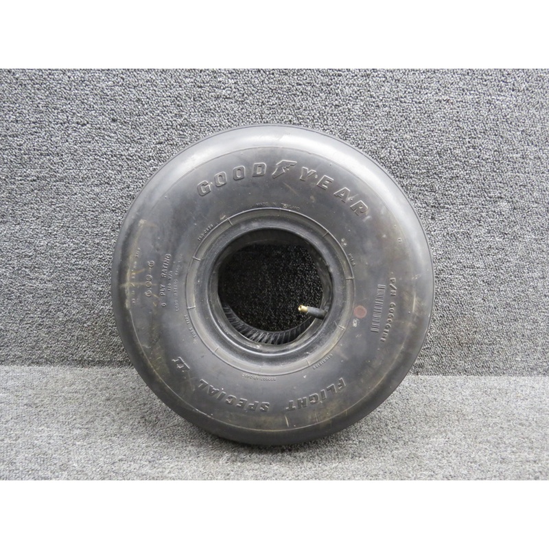 606C61B1 Goodyear Aircraft Tire with Tube 6.00-6 (Ply Rating: 6)