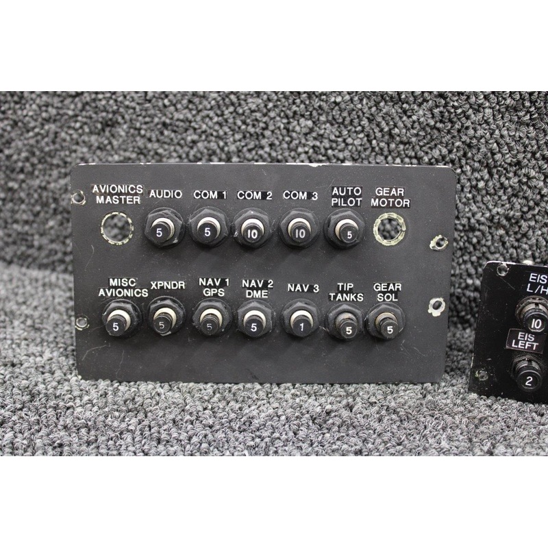 Piper PA30 Wood Electric, Klixon Circuit Breaker Panel Assembly (Amps: Various)