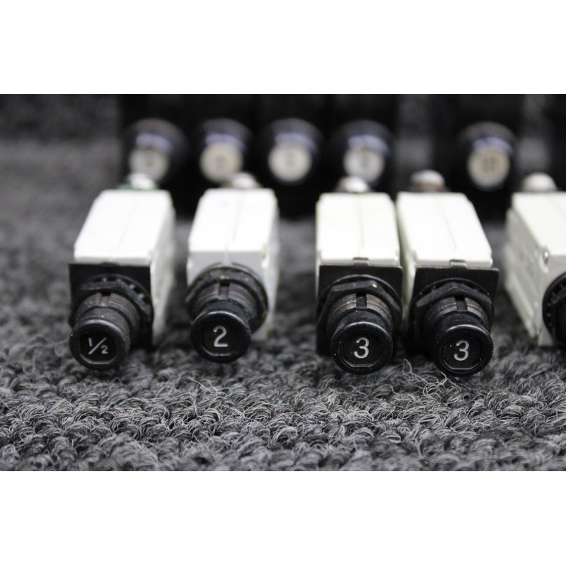 7277-2, S-1360 Klixon, Wood Electric Circuit Breaker Set (Various Amps)