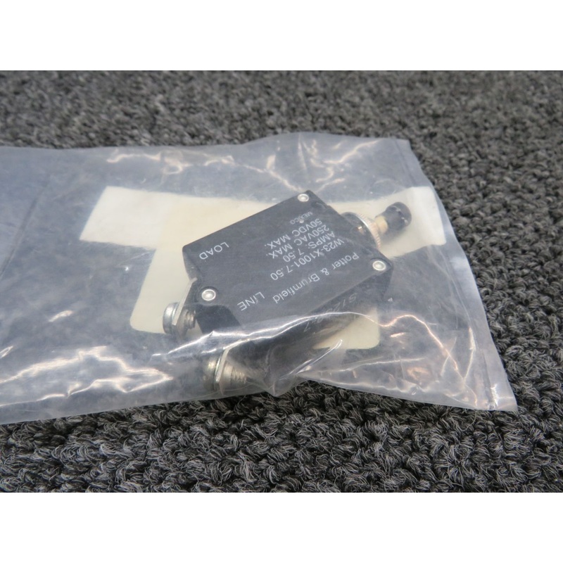 W23-X1001-7.50 (Alt: S1232-7) Potter and Brumfield Breaker w 8130 (7.5A) (NOS)