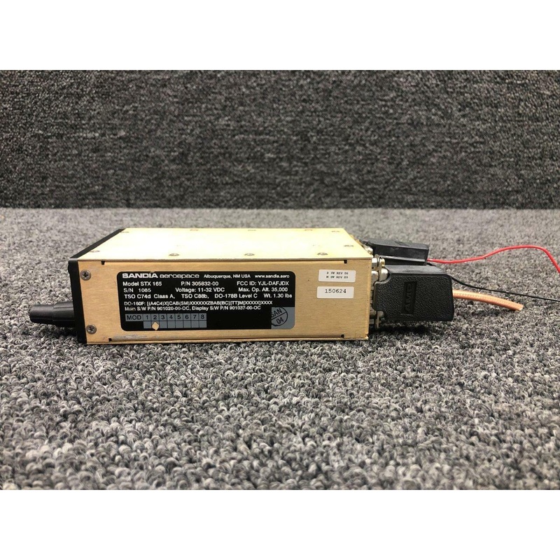 305832-00 Sandia Aero STX-165 Digital Panel Mount Transponder (Volts: 11-32)