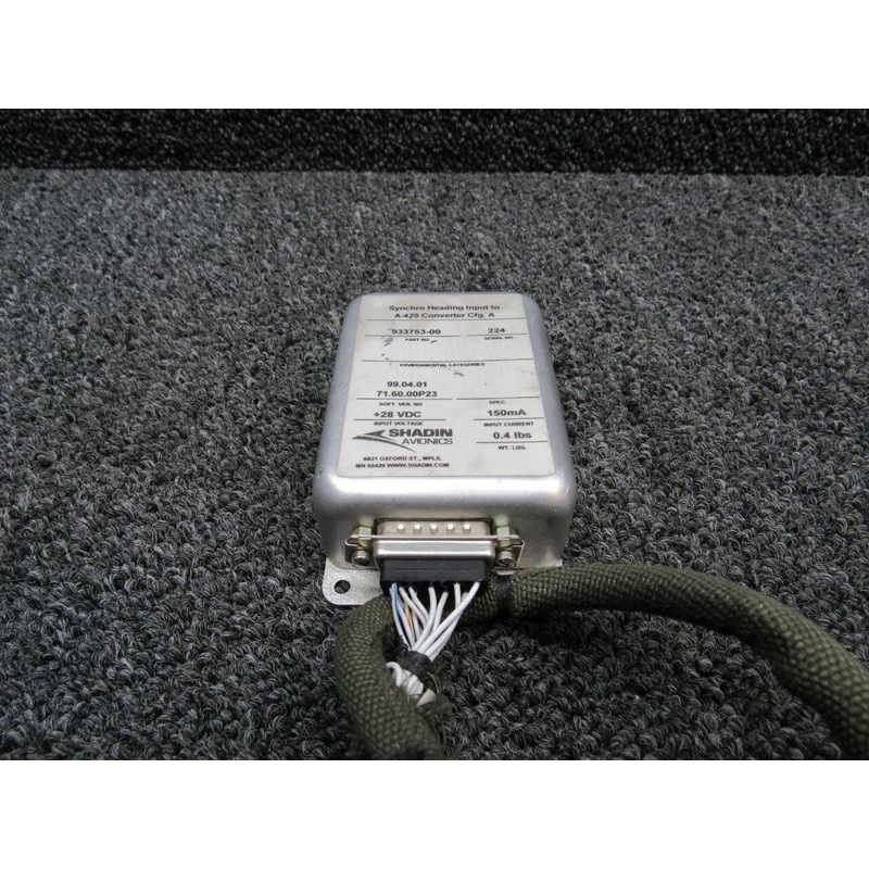 933753-00 Shadin Synchronizer Heading Input to A-429 Converter (Volts: 28)