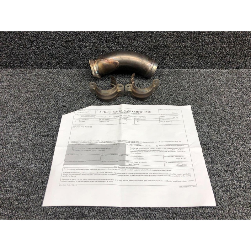 1455014-18 / 0750161-25 Aerospace Exhaust Riser #4 Cylinder W/ 8130 Copy