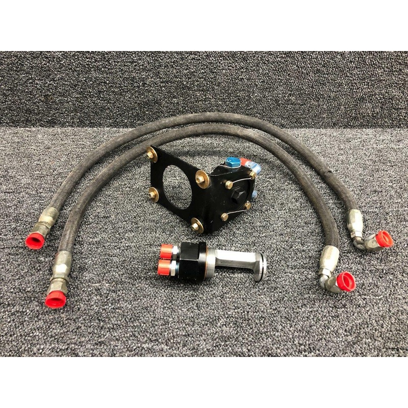 50001-1 Continental IO-470-L5 ADC Remote Oil Filter Adapter W/ Bracket & Lines