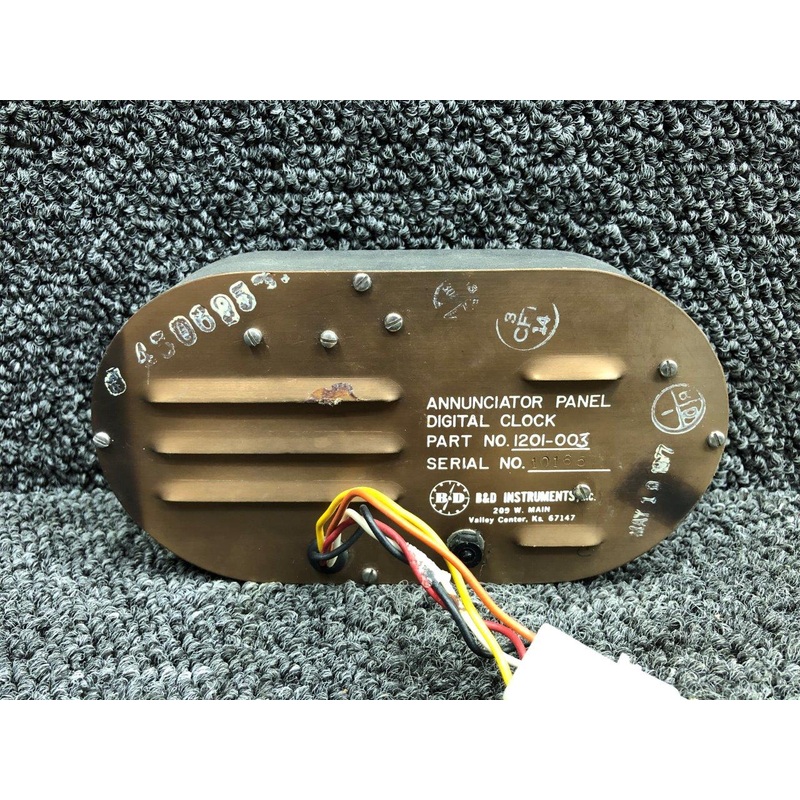 1201-003 (Use: 1201-007) B&D Annunciator Panel and Digital Clock (CORE)
