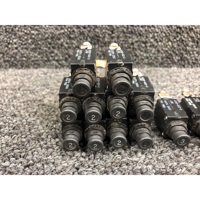 4200-002 Mechanical Products Push Circuit Breaker Set (Amps: 2, 3, 5, 10, 20)
