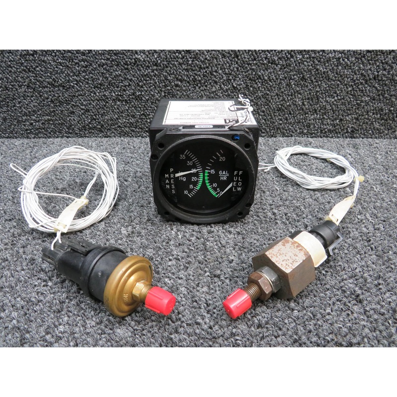 MD180-1 Mid-Continent Manifold Pressure-Fuel Flow Indicator, Lighted (Volts: 28)
