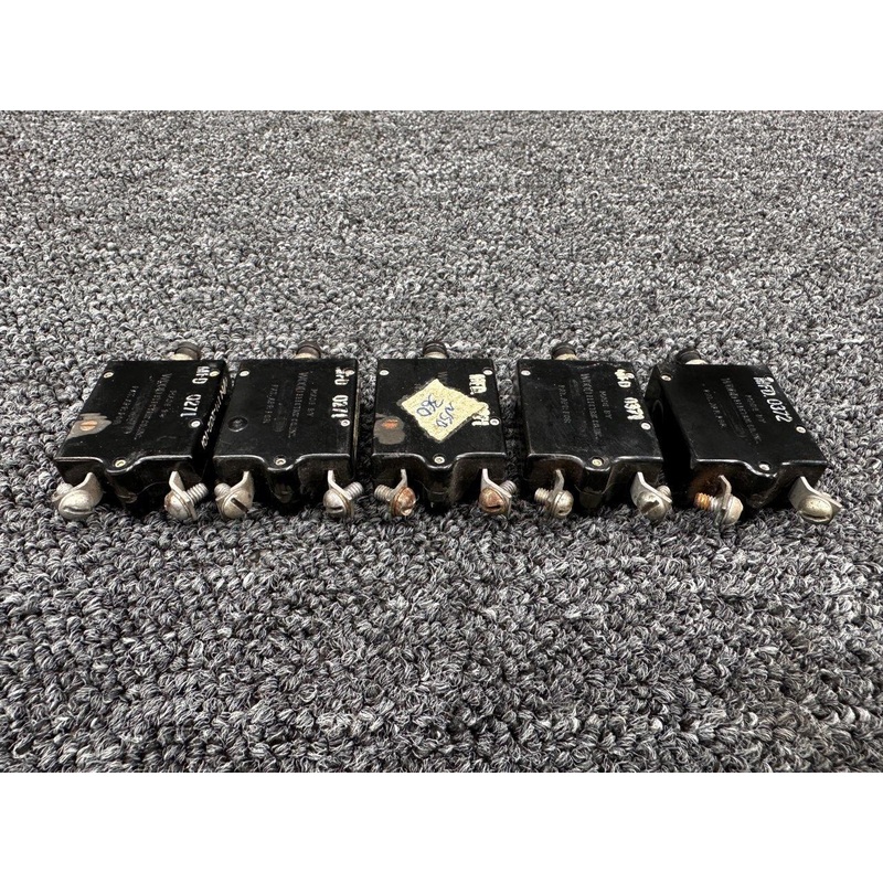 111-202-101 Wood Electric Circuit Breaker Set of 5 (Amps: 2, 5, 10)