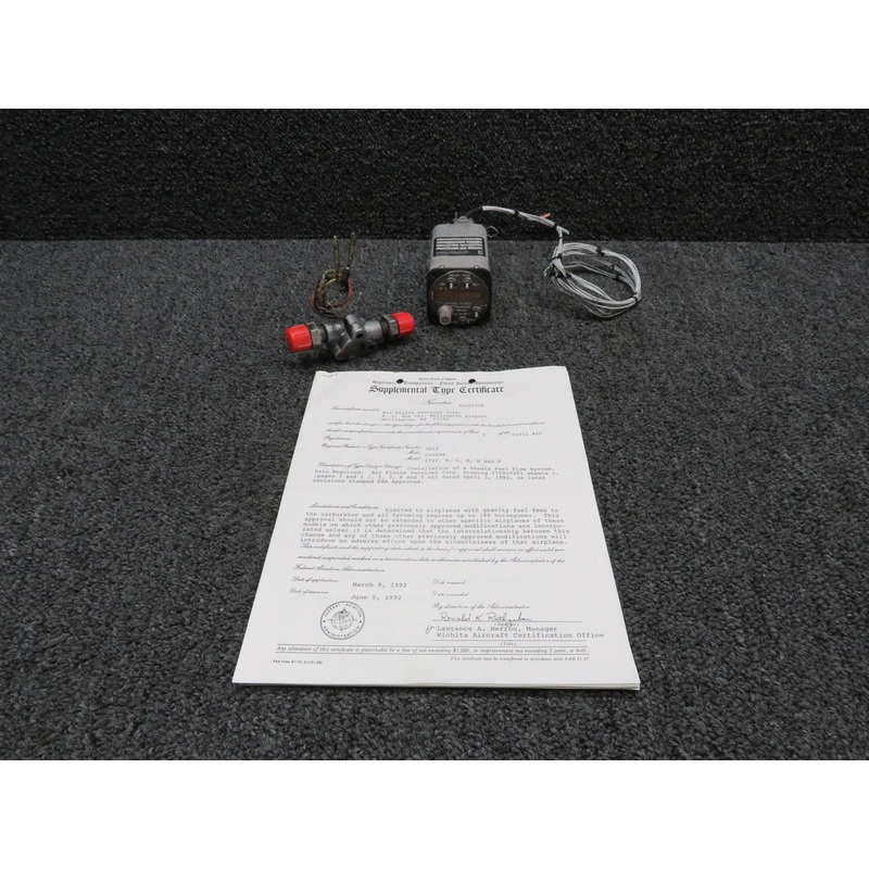 912041-38 Shadin Fuel Flow Indicator with Floscan 230 Transducer and STC (14-28V)