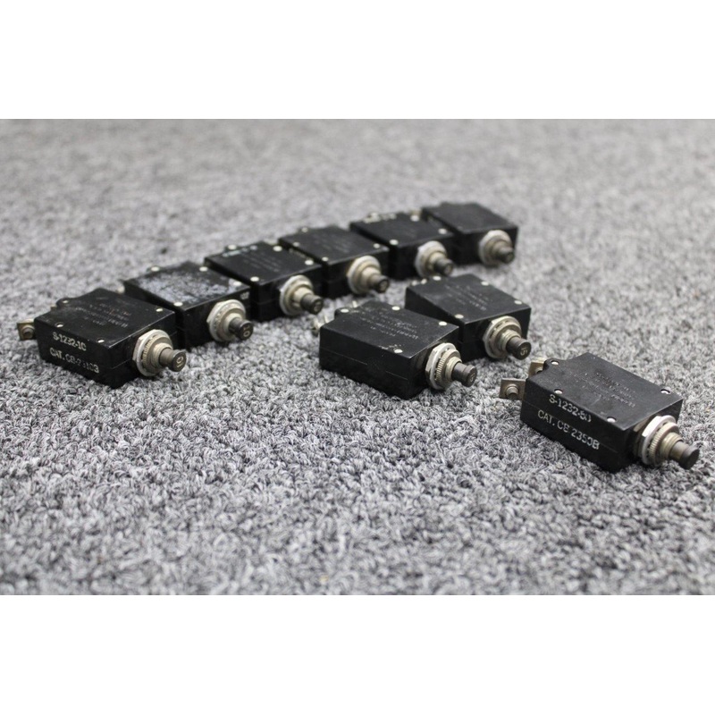 S1232 Wood Electric Circuit Breaker Set of 9 (Amps: 10, 15, 50)