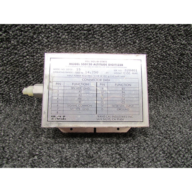 SSD120-15 TCI Altitude Digitizer (Volts: 14 or 28)