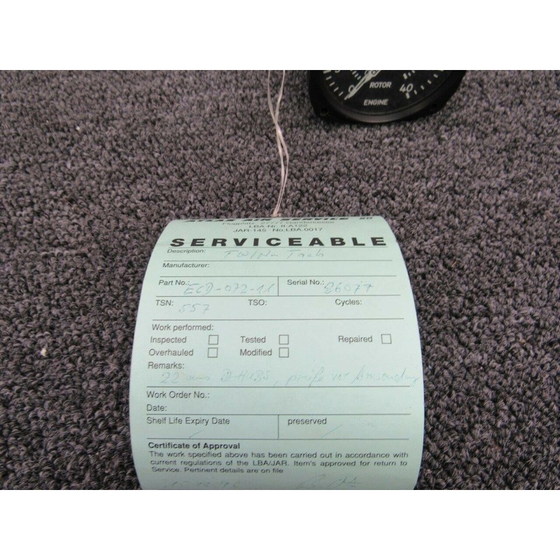 ECD-072-11 (USE: 65-29C) Consolidated Instrument Co Twin Tachometer (SA)