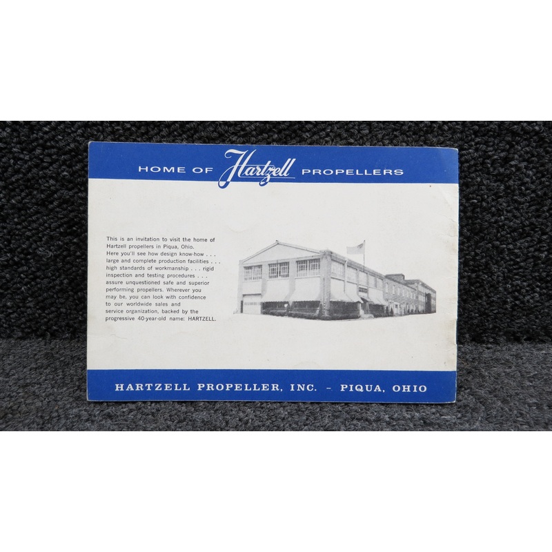 107E Hartzell Propeller Owners Manual for Piper Aircraft (1966)