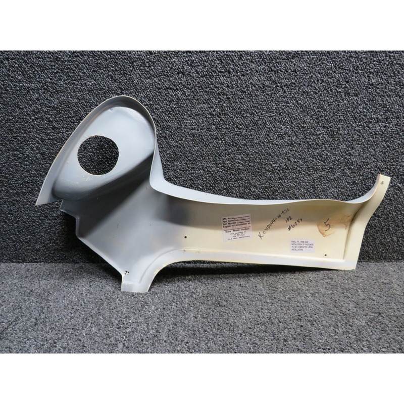 K0715044-10-532 Cessna 182R Kinzie Door Post Cover RH (Holes Worn, Small Cracks)